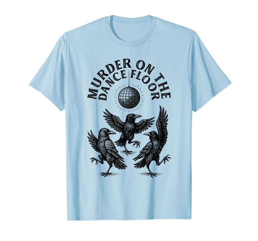 Retro Murder On The Dance Floor Funny Crow Dancing Disco T-Shirt