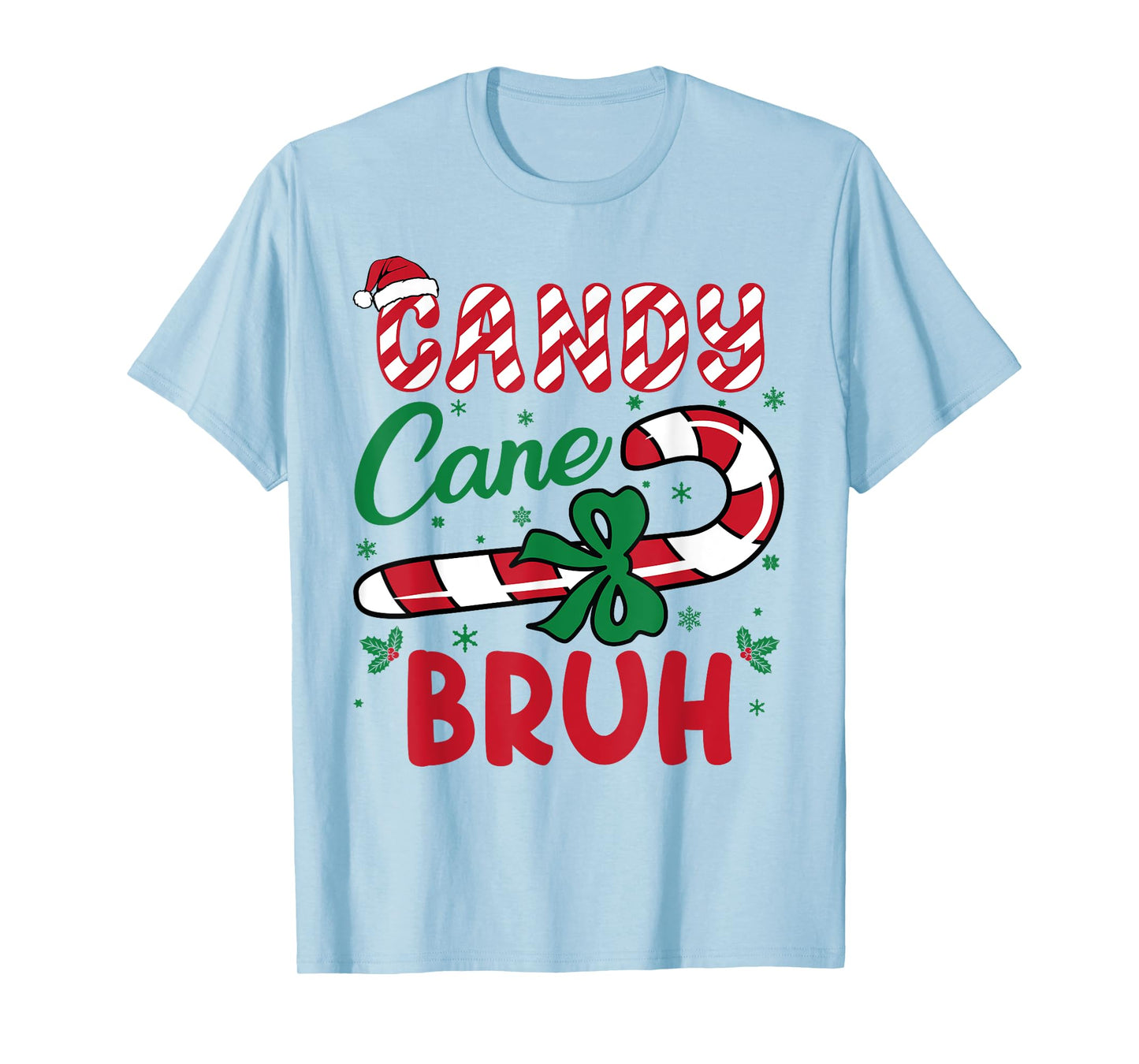 Candy Cane Bruh Funny Christmas Holiday Boys Toddlers kids T-Shirt