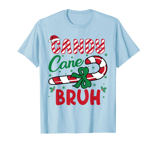 Candy Cane Bruh Funny Christmas Holiday Boys Toddlers kids T-Shirt