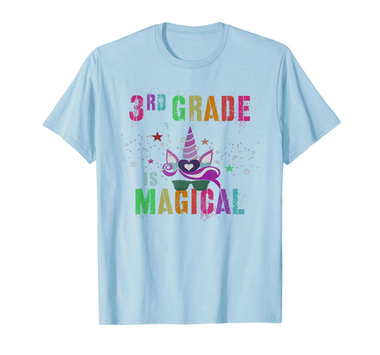 3rd Grader THIRD GRADE IS MAGICAL I'm Unicorn Kids Teacher T-Shirt