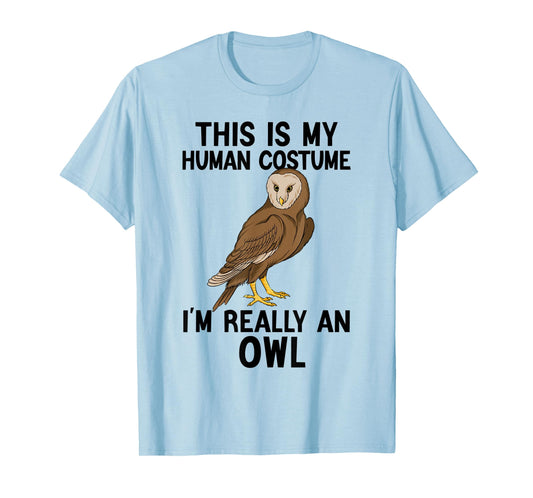 Simple Halloween Costumes for Men Women - Funny Owl Costume T-Shirt