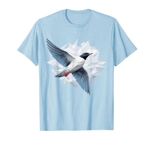 Arctic Tern Bird Geometric Patten Art, Cute Arctic Tern Love T-Shirt