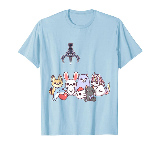 Claw Crane Machine Game Stuff Animal Unicorn Rabbit T-Shirt T-Shirt