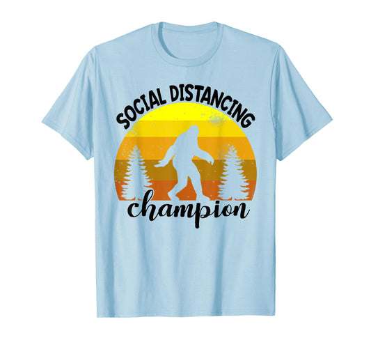 BigFoot Sasquatch Social Distance Shirt Vintage Camping Gift T-Shirt