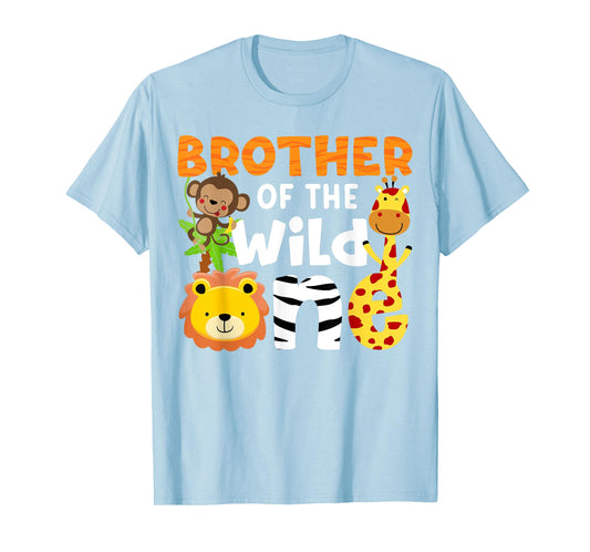 Brother of the Wild One Zoo Theme Bday Safari Jungle Animals T-Shirt