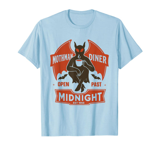 Novelty Mothman Diner Cryptid Cryptozoology Funny Mothman T-Shirt