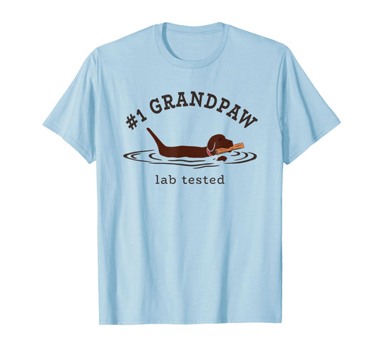 Lab Dad Chocolate Labrador Retriever Dog #1 Grandpaw T-Shirt