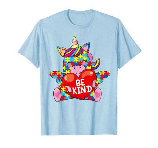 Be Kind Shirt Autism Awareness Gift Kid Girl Toddler Unicorn T-Shirt