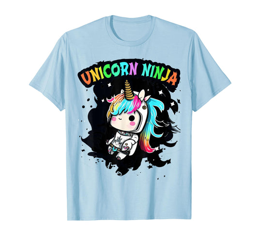 Pink UNICORN NINJA Girls Kids 4 5 6 7 8th Birthday Squad Mom T-Shirt