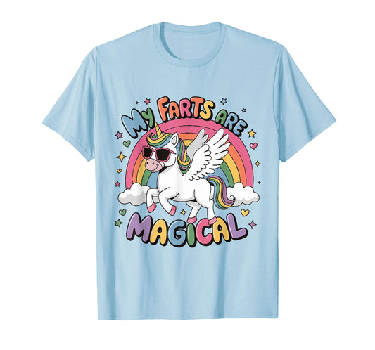 My Farts Are Magical Funny Unicorn Gag Rainbow Girl Boys T-Shirt