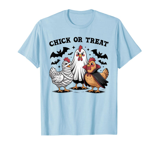 Chick Or Treat Halloween Witch Spooky Season Chicken Women T-Shirt