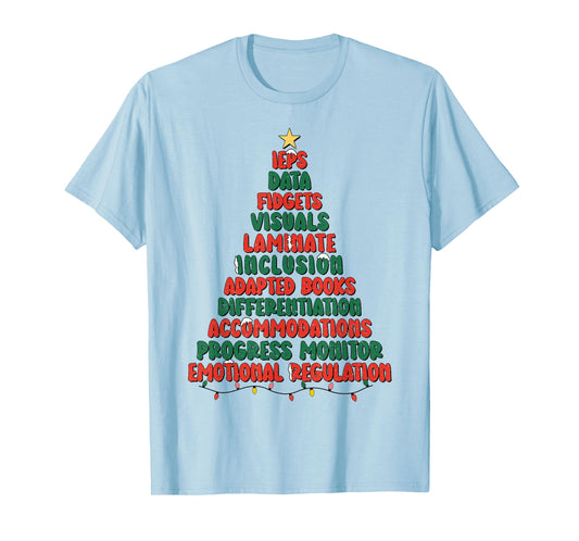 Special Ed Teacher Christmas Tree Sped Special Education T-Shirt