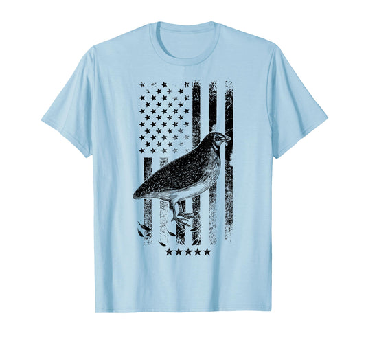 USA American Flag Hunters - Hunting Quail Bird T-Shirt