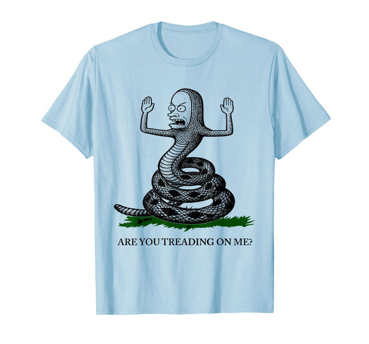 are You Treading On Me Gadsden Snake Satire Patriotic Funny T-Shirt