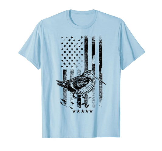 USA American Flag Hunters - Hunting Woodcock Bird T-Shirt