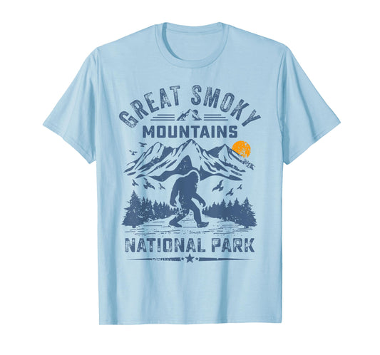 Great Smoky Mountains National Park Sunset Bigfoot Sasquatch T-Shirt