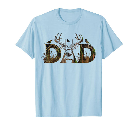 Camo Deer Hunting Dad T-Shirt Hunting Dad Apparel T-Shirt