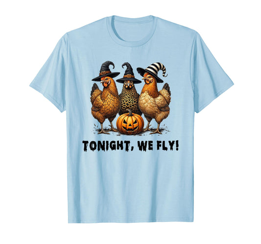Tonight We Fly Funny Chicken Halloween Costume Spooky Season T-Shirt
