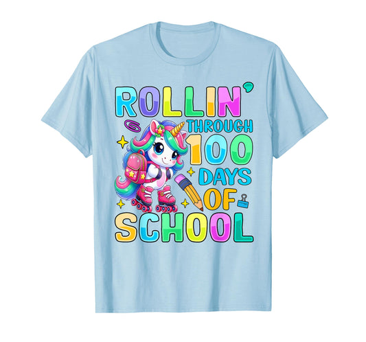 100 Days of School Unicorn Girls 100th Day Student Teacher T-Shirt