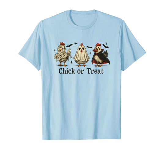 Chick or Treat Funny Chicken Halloween Costume Design T-Shirt