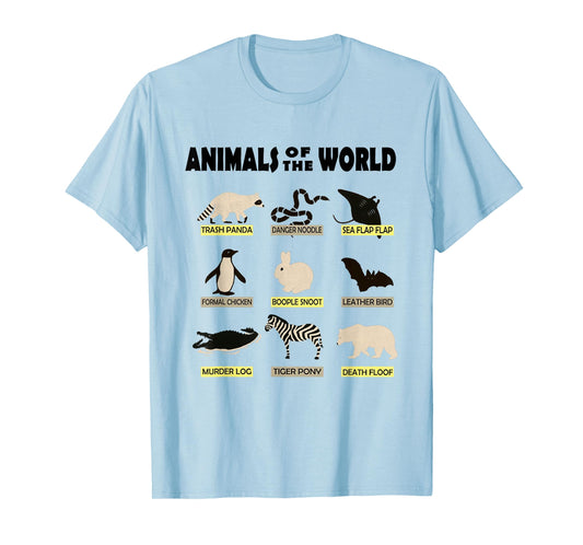 Animals of the World - Cute and Funny Animal Shirt T-Shirt