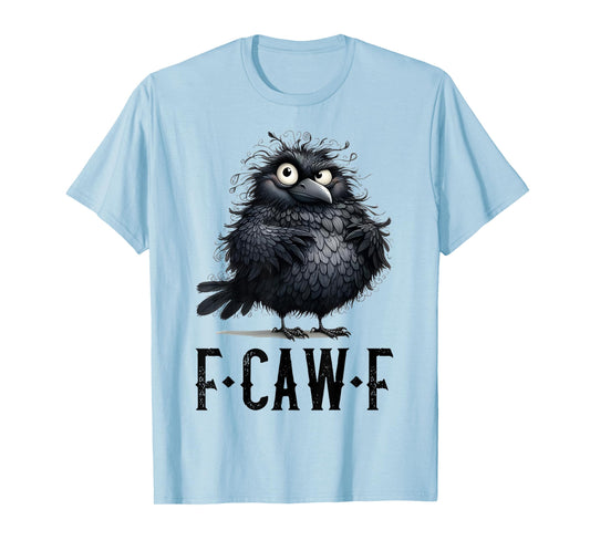 Retro F-Caw-F Black Bird Crow Funny Crow Bird Cawing Grunge T-Shirt