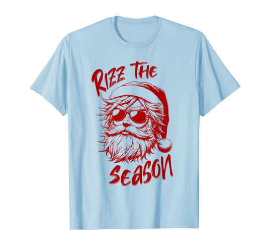 Rizz The Season Kids Teens Boys Anime Christmas Santa Claus T-Shirt
