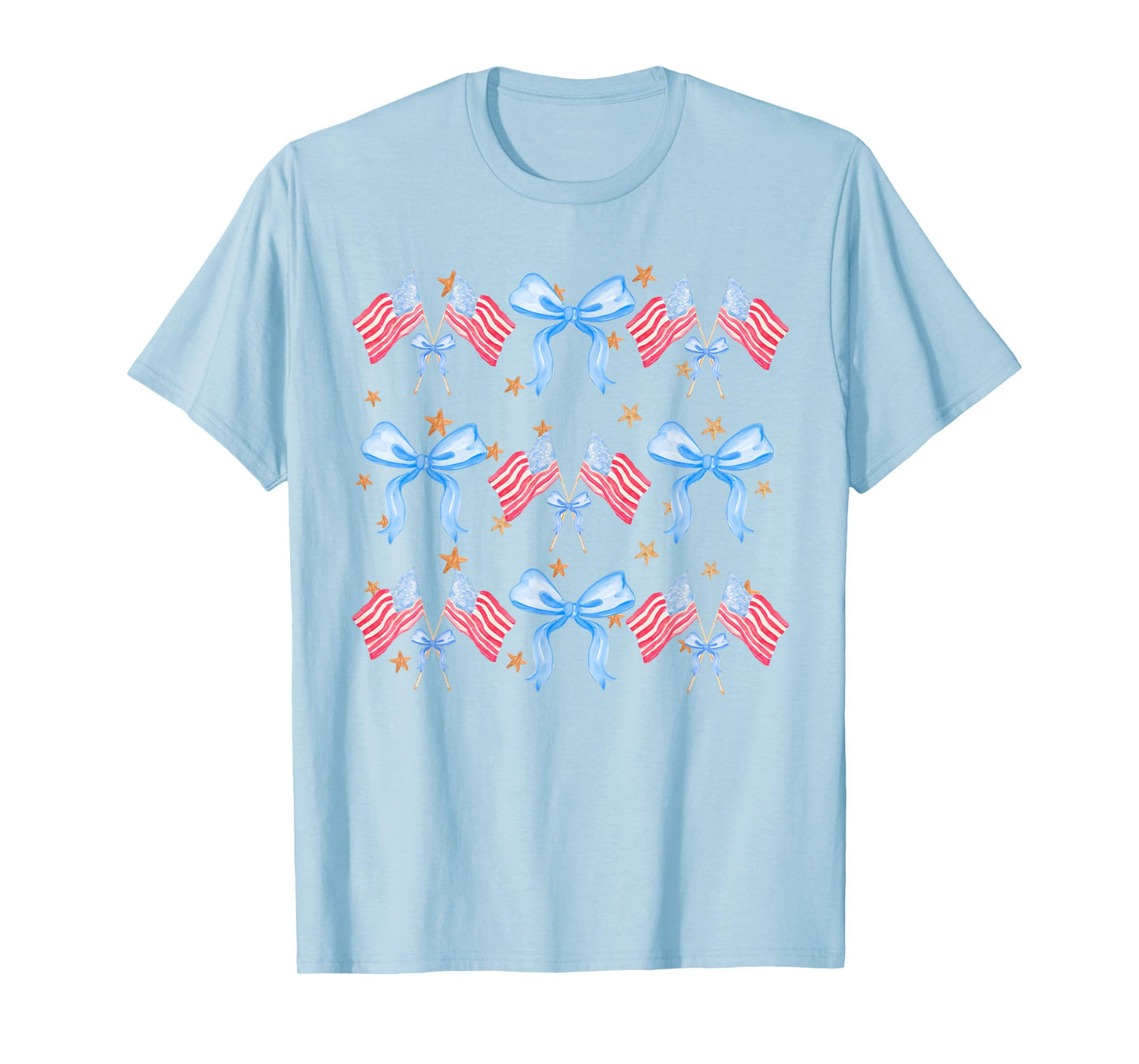 Patriotic Coquette 4th July American Flag Independence Day T-Shirt for Women Men