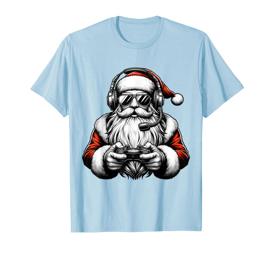 Christmas Gamer Boys Video Game Santa Xmas T-Shirt