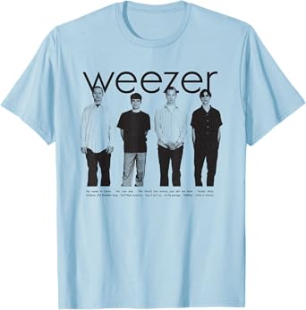 Weezer - Blue Album Anniversary Tracklist T-Shirt