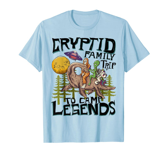 Funny Bigfoot Nessie Unicorn Alien - UFO - Cryptid Legends T-Shirt