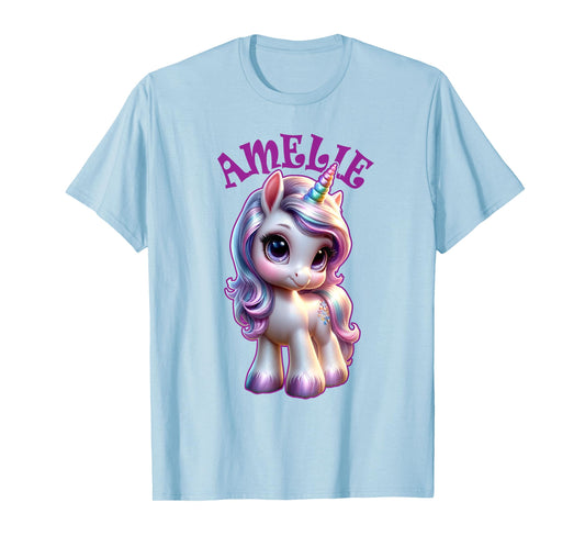 Amelie Cute Unicorn Design for Girls Name Amelie T-Shirt