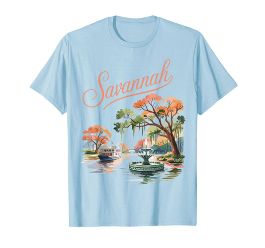 Historic Savannah Georgia Vintage Southern City T-Shirt