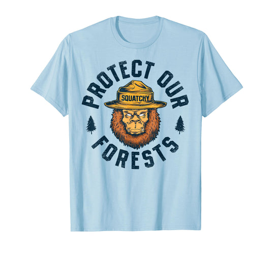 Bigfoot Protect Our Forests National Park Retro Sasquatch T-Shirt