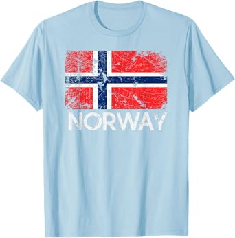 Norwegian Flag | Vintage Made In Norway Gift T-Shirt