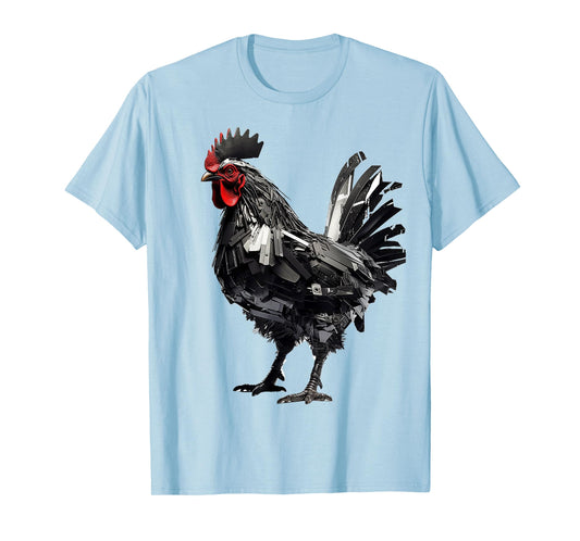 Chicken Polygon Pixel Art Animal Portrait Graphic Chicken T-Shirt