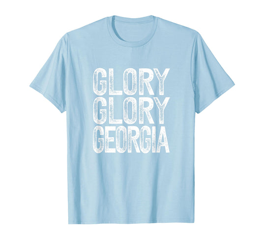 Georgia fans fight song cute Glory white on red T-Shirt
