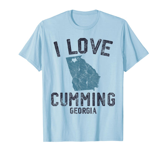 I Love Cumming Georgia Funny United States T-Shirt