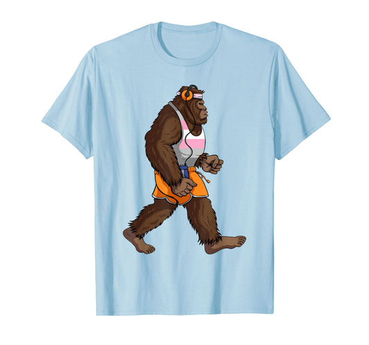 Demigirl Pride Flag Funny Bigfoot Demigirl Flag T-Shirt