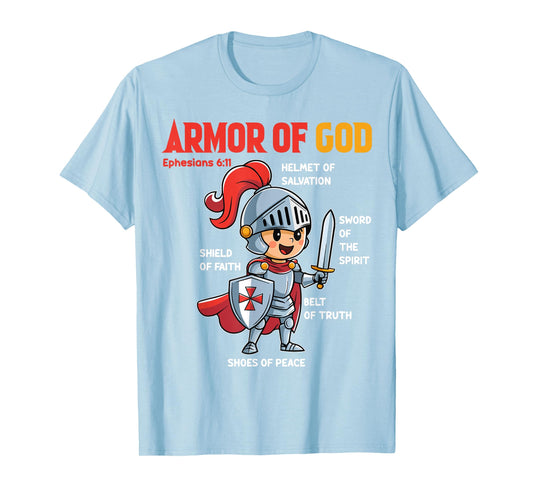 Toddler Boy Armor Of God Brother Son Men Kid Christian Jesus T-Shirt
