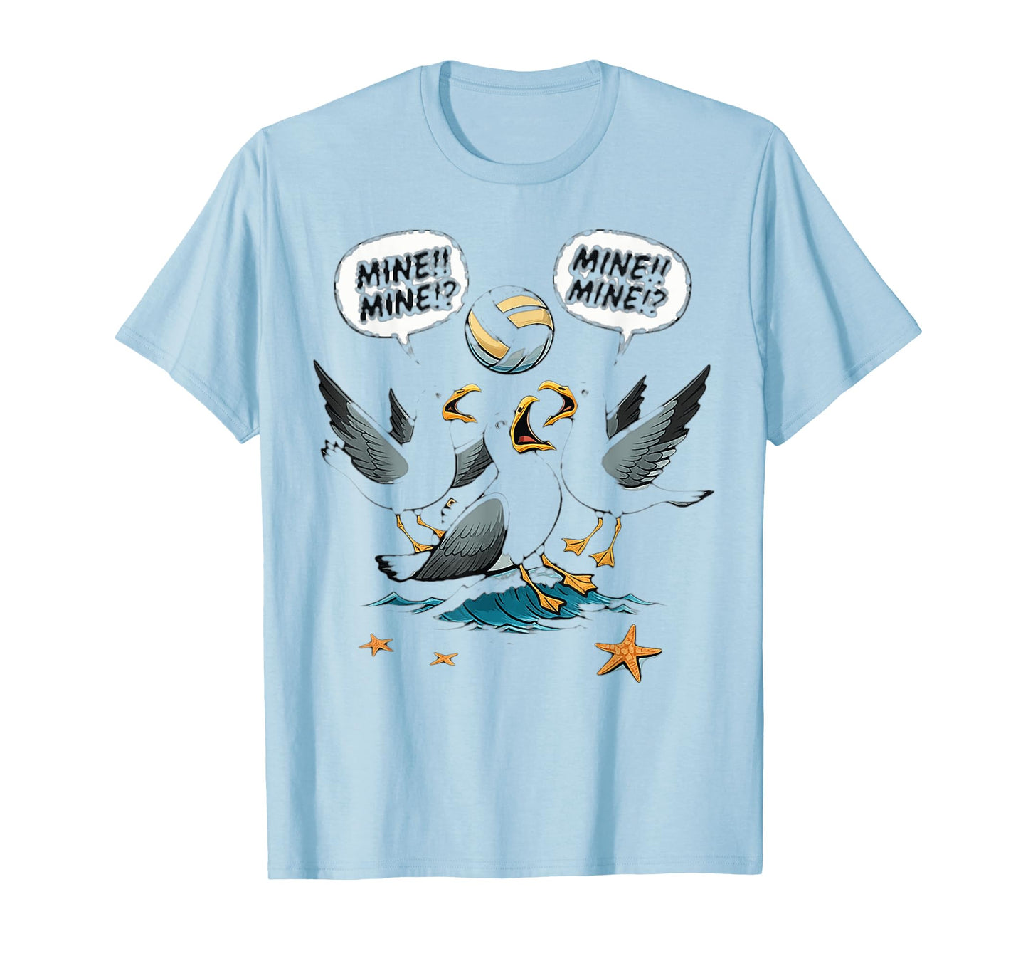 Funny Bird Playing Volleyball T-Shirt
