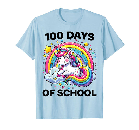 100 Days of School Unicorn Girls Teacher 100th Day of School T-Shirt