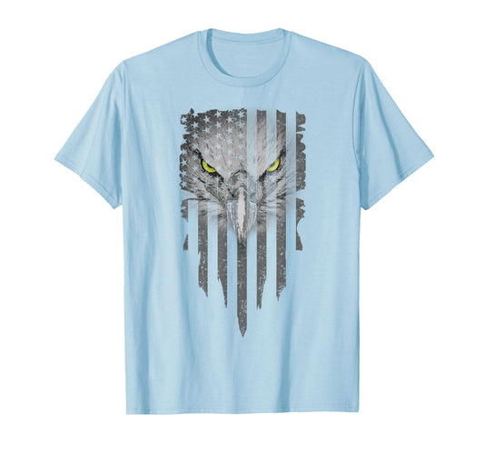 American Flag Bald Eagle Patriotic Eagle 4th of July USA T-Shirt for Women Girls Kids Men