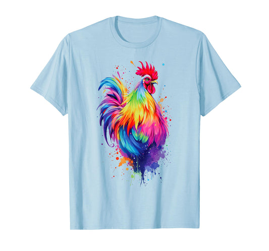 Chicken Art Graphic Women Farm Chicken Lover Funny Colorful T-Shirt