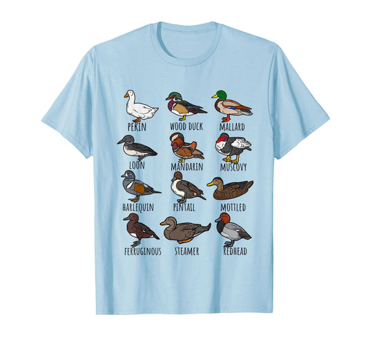 Types Of Ducks breeds Collection,Cute identification Duck T-Shirt