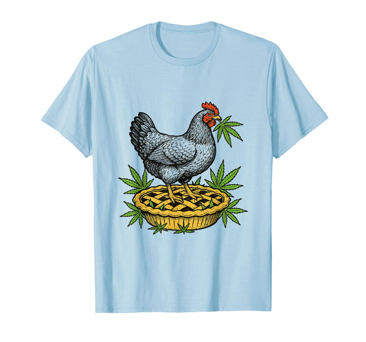Chicken Pot Pie Marijuana Funny Cannabis Pun T-Shirt
