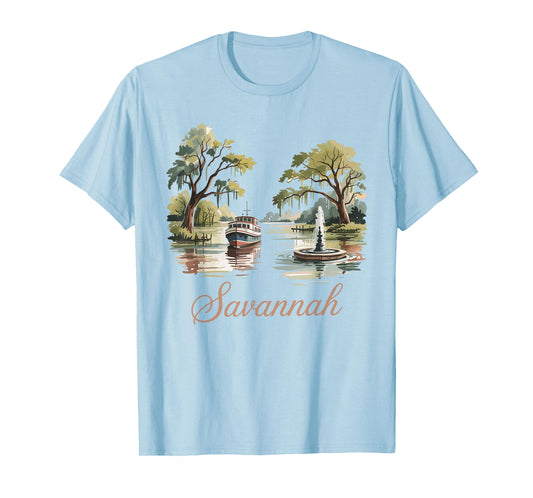 Historic Savannah Georgia Vintage Southern City T-Shirt