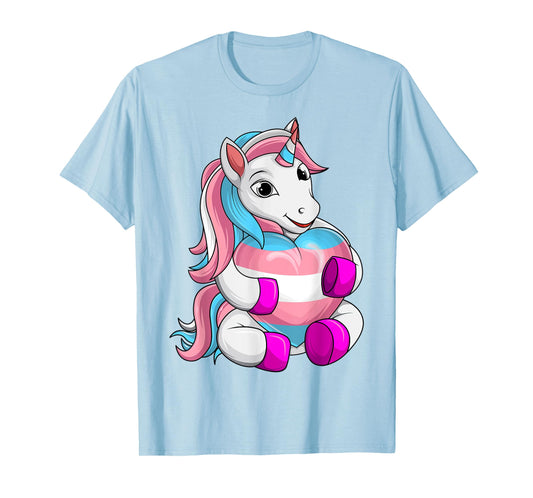 Transgender Pride Unicorn LGBT Trans Flag T-Shirt