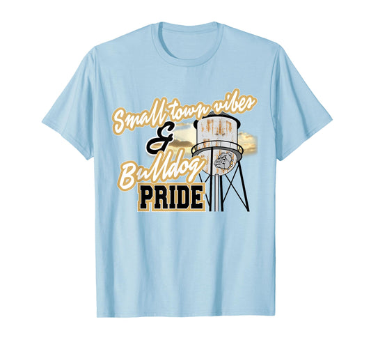 Small Town Vibes Bulldog Pride Gold Bulldogs School Spirit T-Shirt