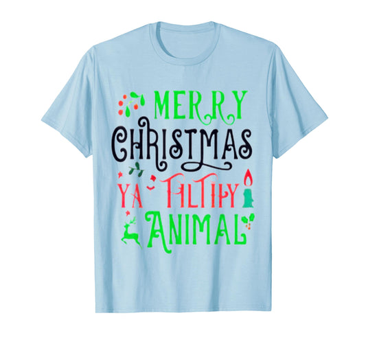 Merry Christmas Animal Filthy Ya Xmas Family Pajama T-Shirt